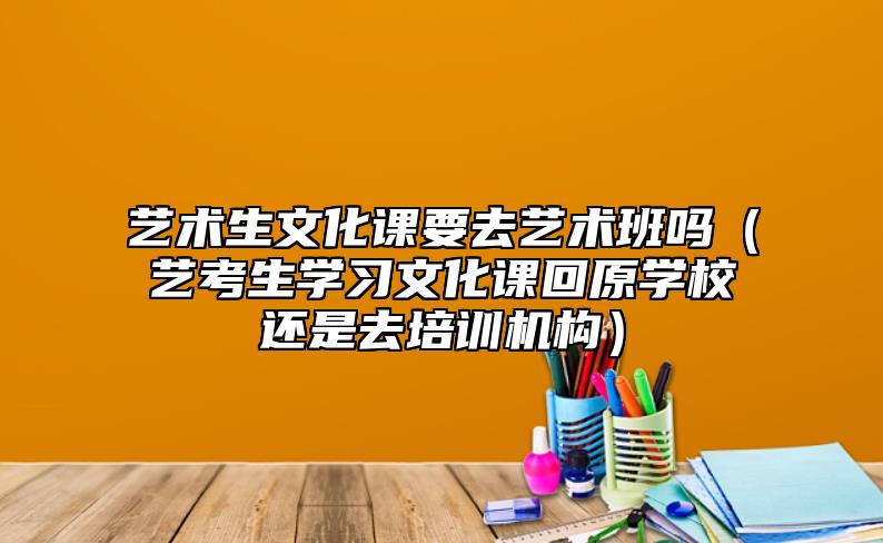 藝術生文化課要去藝術班嗎（藝考生學習文化課回原學校還是去培訓機構）