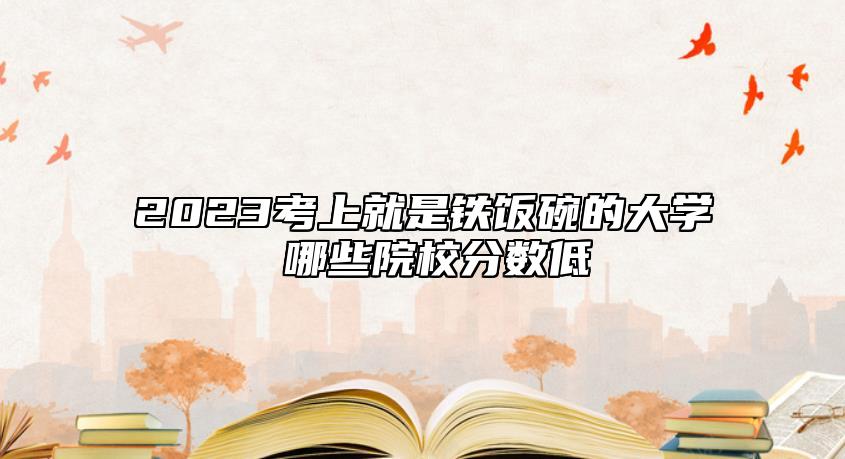 2023考上就是鐵飯碗的大學(xué) 哪些院校分?jǐn)?shù)低