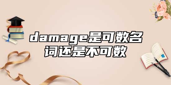 damage是可數(shù)名詞還是不可數(shù)