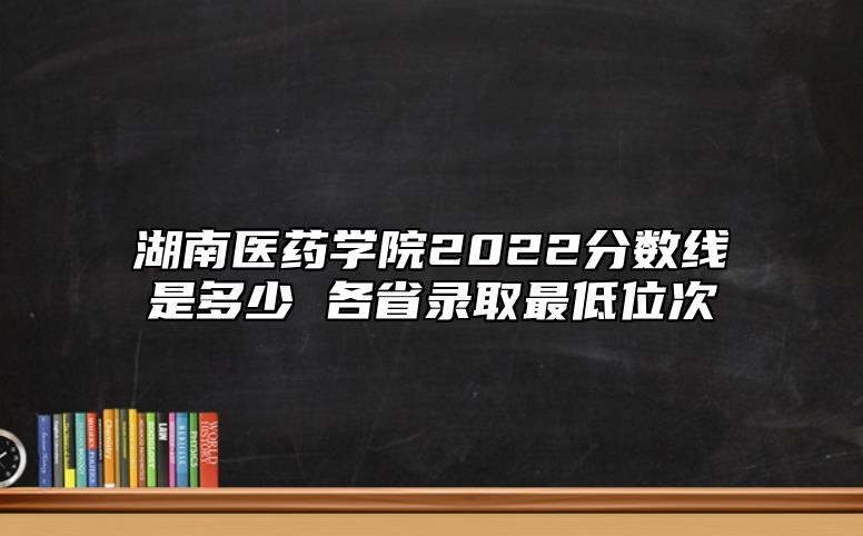 湖南醫(yī)藥學(xué)院2022分?jǐn)?shù)線是多少 各省錄取最低位次