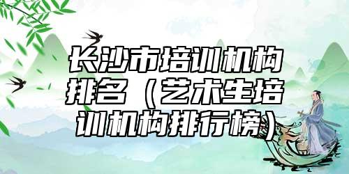 長沙市培訓(xùn)機構(gòu)排名（藝術(shù)生培訓(xùn)機構(gòu)排行榜）