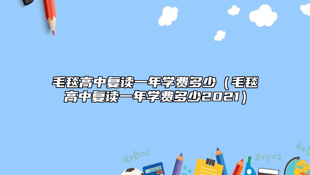 毛毯高中復(fù)讀一年學(xué)費(fèi)多少(毛毯高中復(fù)讀一年學(xué)費(fèi)多少2021)