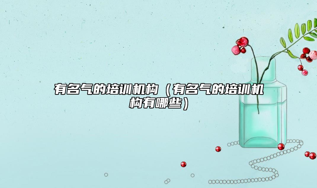 有名氣的培訓(xùn)機(jī)構(gòu)(有名氣的培訓(xùn)機(jī)構(gòu)有哪些)
