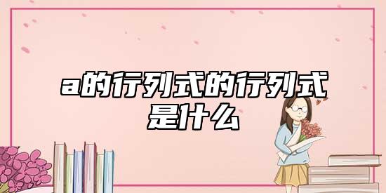 a的行列式的行列式是什么