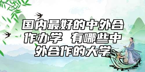 國內(nèi)最好的中外合作辦學 有哪些中外合作的大學