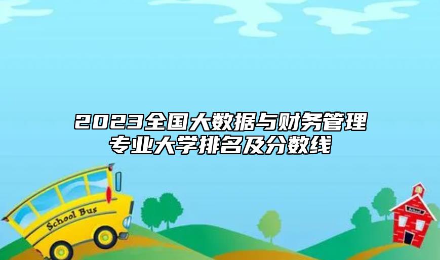 2023全國大數(shù)據(jù)與財務(wù)管理專業(yè)大學(xué)排名及分?jǐn)?shù)線