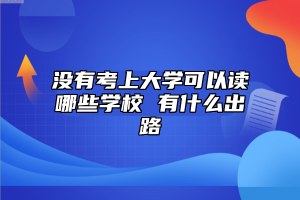 沒有考上大學(xué)可以讀哪些學(xué)校 有什么出路