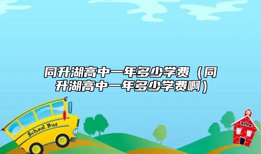 同升湖高中一年多少學(xué)費(fèi)（同升湖高中一年多少學(xué)費(fèi)?。? class=