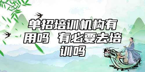 單招培訓(xùn)機(jī)構(gòu)有用嗎 有必要去培訓(xùn)嗎