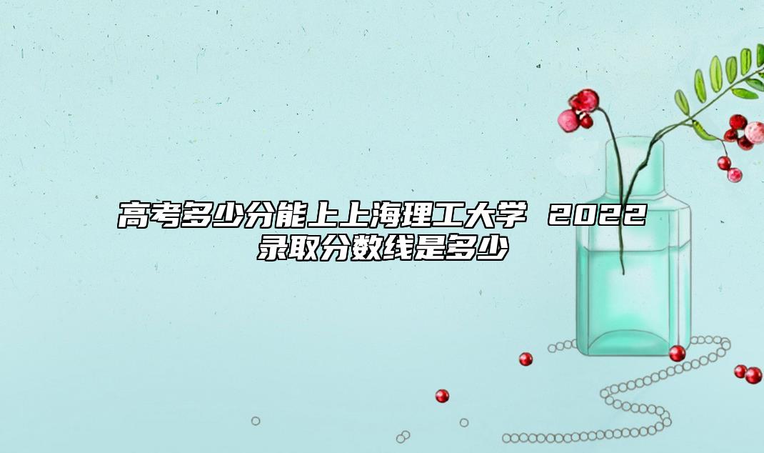 高考多少分能上上海理工大學(xué) 2022錄取分數(shù)線是多少
