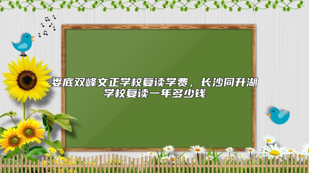 婁底雙峰文正學(xué)校復(fù)讀學(xué)費(fèi),長(zhǎng)沙同升湖學(xué)校復(fù)讀一年多少錢