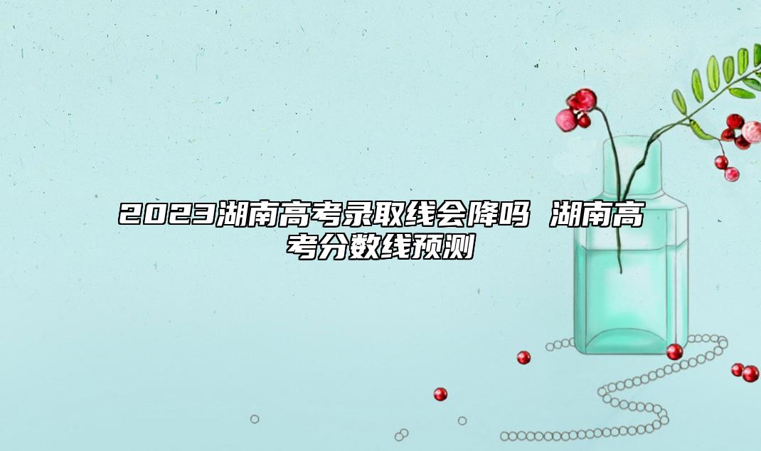 2023湖南高考錄取線會(huì)降嗎 湖南高考分?jǐn)?shù)線預(yù)測