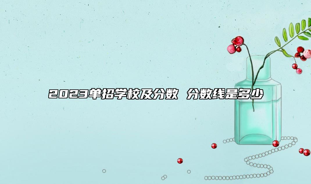 2023單招學(xué)校及分?jǐn)?shù) 分?jǐn)?shù)線是多少