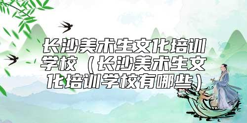 長沙美術(shù)生文化培訓(xùn)學(xué)校(長沙美術(shù)生文化培訓(xùn)學(xué)校有哪些)