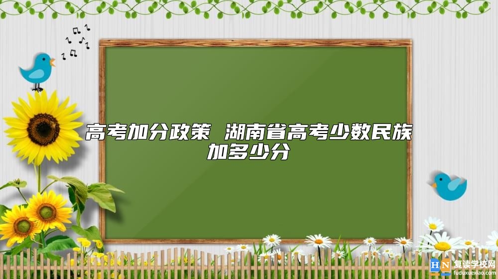 高考加分政策 湖南省高考少數(shù)民族加多少分