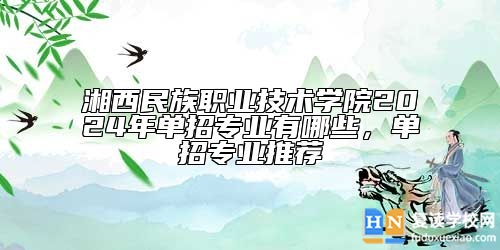 湘西民族職業(yè)技術(shù)學(xué)院2024年單招專業(yè)有哪些，單招專業(yè)推薦