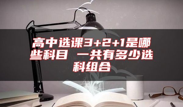 高中選課3+2+1是哪些科目 一共有多少選科組合