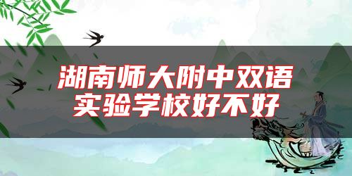 湖南師大附中雙語實驗學(xué)校好不好