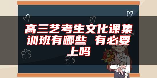 高三藝考生文化課集訓(xùn)班有哪些 有必要上嗎