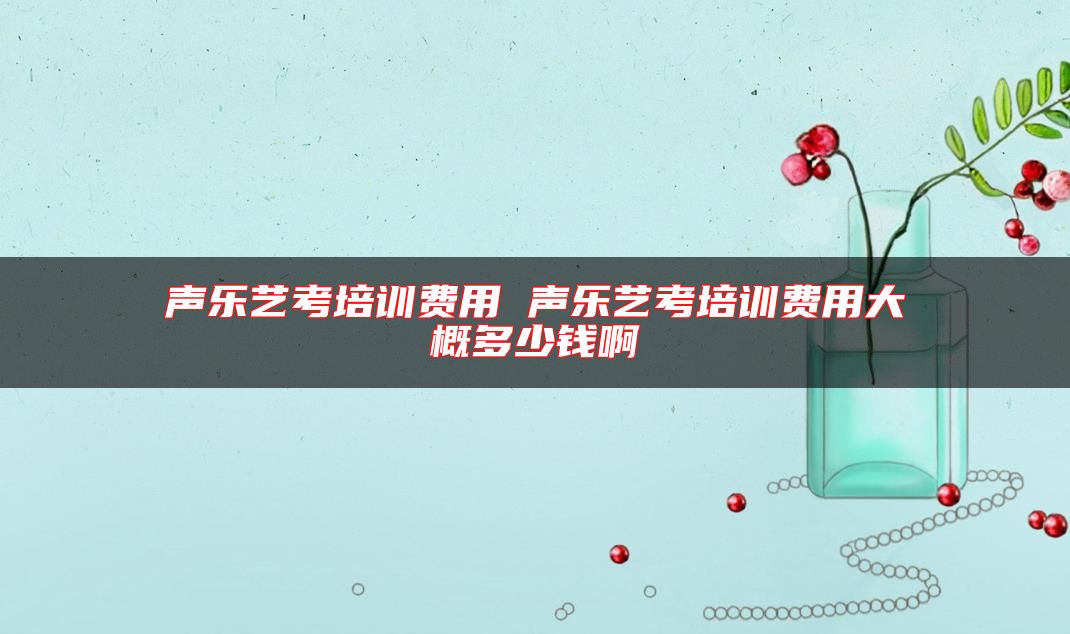 聲樂藝考培訓(xùn)費(fèi)用 聲樂藝考培訓(xùn)費(fèi)用大概多少錢啊
