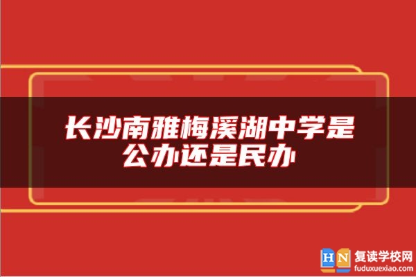 長(zhǎng)沙南雅梅溪湖中學(xué)是公辦還是民辦