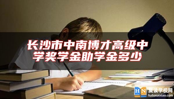 長沙市中南博才高級中學獎學金助學金多少
