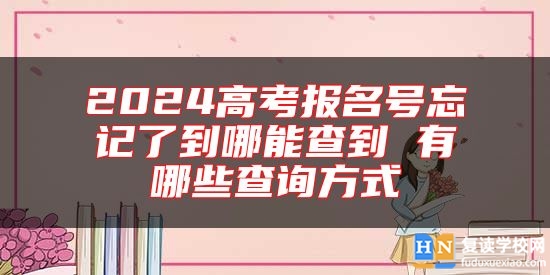 2024高考報(bào)名號(hào)忘記了到哪能查到 有哪些查詢方式