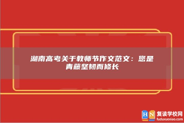 湖南高考關(guān)于教師節(jié)作文范文：您是青藤堅(jiān)韌而修長(zhǎng)