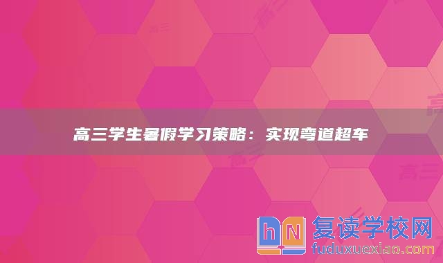 高三學(xué)生暑假學(xué)習(xí)策略:實(shí)現(xiàn)彎道超車