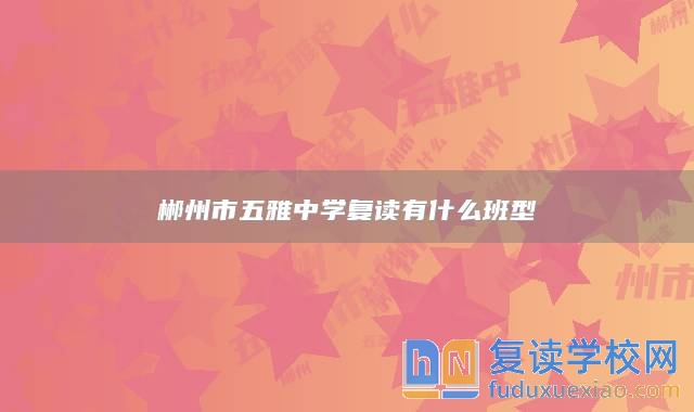 郴州市五雅中學(xué)復(fù)讀有什么班型