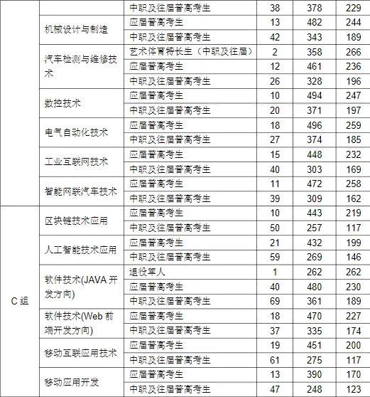 湖南信息職業(yè)技術學院2025年單招分數(shù)