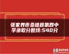 張家界市桑植縣第四中學錄取分數(shù)線:540分